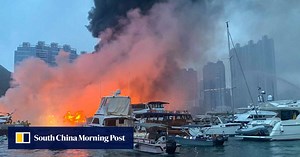 Hong Kong typhoon shelter blaze sinks at least 20 vessels, damages 12, prompting renewed calls for authorities to fix long-standing ‘structural problems’ in marinas