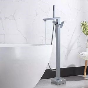 [Hot Item] Freestanding Bathtub Shower Faucets 6740 Floor Tub Standing Bath Showers Bathroom Water Taps Shower Mixer Tap Bathtub Faucet Set
