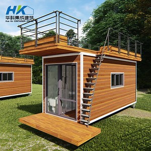 [Hot Item] 20FT Wooden Cladding Prefabricated Modular Steel Structure Prefab Mobile Shipping Container House