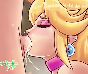 Princess Peach's Sloppy Blowjob