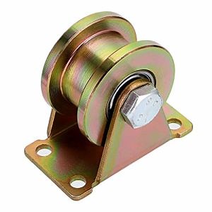 [Hot Item] Wbd H Groove Caster Small Pulley Yellow Zinc-Plated 300kg Caster