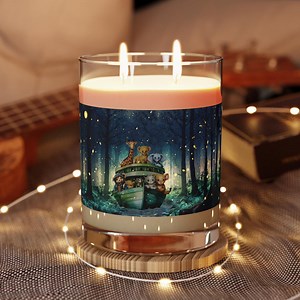 Firefly Watching Scented Soy Candle | Forest Night Illustration | 11oz Cozy Story Candle - Etsy Canada