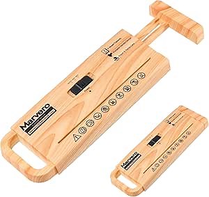 Wood Grain Paper Shredder Without Basket, 7-Sheet Strip Cut Shredder for Office/Home Use, Mini Paper Shredder Also Shreds Name Card, Portable Shredder with Extendable Arm,Durable&Fast with Jam Proof