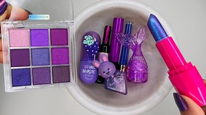 190K views · 2.1K reactions | Coloring Slime with Cute 隆‍♀️磻Purple Makeup! #asmr #satisfying #makeupslime #makeup #oddlysatisfying #lipstick #lipstickslime #lipbalm #lipgloss #eyeshadow #cute #mermaid #rabbit #mascara #tint #wine #galaxy #viral #asmrsounds | Elena.slimee | Facebook