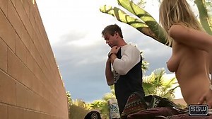 SparksGoWild backyard anal scene