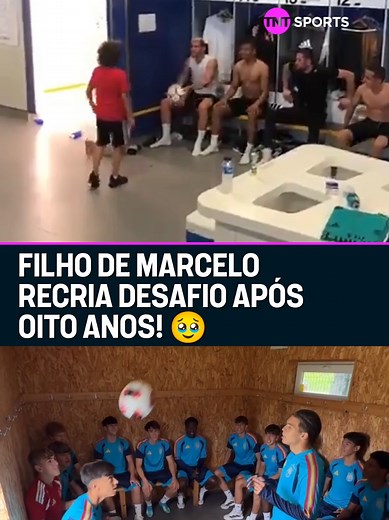 O tempo voa! ❤️‍🩹 No primeiro vídeo, Enzo Alves era apenas uma criança vivendo o privilégio de trocar cabeceios com o poderoso elenco do Real Madrid. Hoje, o filho do ex-jogador Marcelo é atleta das categorias de base da Seleção Espanhola de Futebol. #MFM Crédito: @Selección española / Enzo Alves