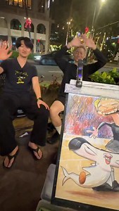 116K views · 2.1K reactions | Cool brothers from Japan. ‍ @aaron_philby ‍ @loveenergyart #caricatureparty . . . #caricature #funny #streetart #art | Caricature Party | Facebook