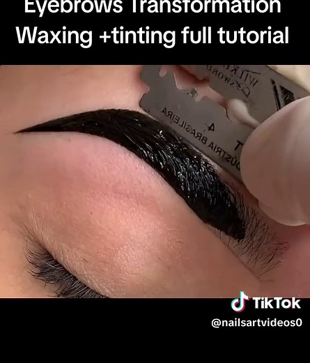 Eyebrows Transformation Waxing and tinting tutorial #eyebrowtransformation #eyebrowtutorial #browhack #Waxing #tinting @tiktok creators