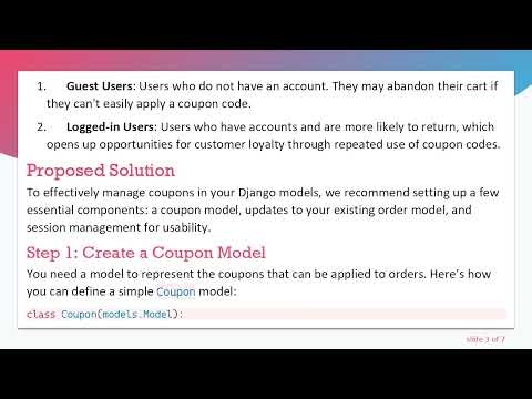 The Best Way to Use a Coupon Code for Guest and Login Users in Django