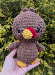 Crochet Turkey Plushie: Handmade Thanksgiving Decor Gift - Etsy