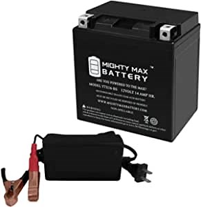 Mighty Max Battery YTX16-BS Replacement Battery for Kawasaki VN1600-A Nomad 03-09 + 12V 4Amp Charger