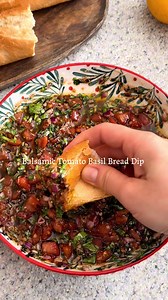 Easy Balsamic Tomato Basil Bread Dip Recipe