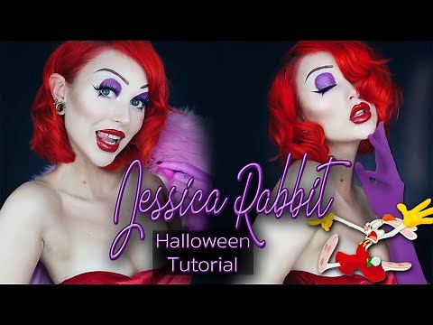 Jessica Rabbit Halloween Makeup Tutorial LOONEY TUNES | Evelina Forsell