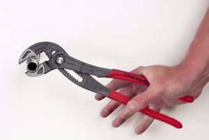 TEKTON 12 Inch Angle Nose Push Button Adjustable Pliers | PGA36312