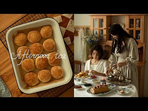Afternoon Tea ☕ English Scones Recipe | Old Fashioned Tea Time | Slow Living Baking Vlog