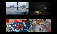 Mix of 4 videos from youtube : Hurricane Ida - Storm Chaser Live Cams