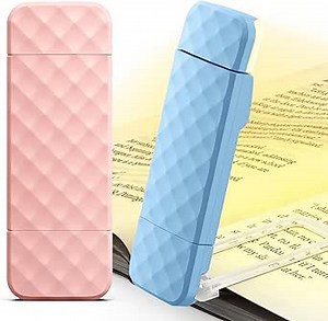 OPAUL USB Rechargeable Book Light with Timer, Clip-on LED Bookmark Reading Light in Bed