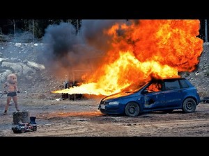 Flamethrower Vs. Car | in 4K Slow Motion