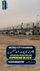 Metro City Kharian Supereme Block | 5 Marla Plots on Installments | Booking Sirf 6 Lac Se Shuru