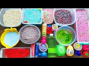Crunchy Slime Smoothie - Mixing Old Slime And Clay - Oddly Satisfying Videos