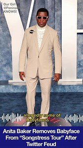 1.9K views · 21 reactions | The Nosey Report with Nina Brown Auntie Nita ain't playing when it comes to trolls! She said what she said. Anita Baker has announced that she has removed BabyFace from her tour after being bullied by his fans. Even R&B Singer Tank stepped in and added his 2 cents! Nosey Ninajs who should Anita have as a replacement for Babyface for the rest of her tour ? | KISS 104.1 | Facebook