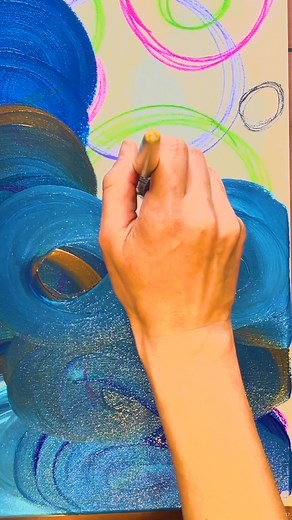 Relaxing Infinity Loops🧘‍♀️#layerart #art #createwithme #paintwithme #infinitysymbol | Consciously Creating