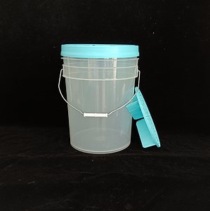[Hot Item] Wholesal Iml Printed Food Grade 20 Liter Car Wash 5 Gallon White Blue Plastic Bucket with Lid
