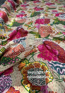 Boho Bedspread Quilt Bohemian Bedding Bed Cover Quilt Kantha Quilt Handmade Cotton Quilt Home Decor Sofa Throw Blanket Coverlet Kantha - Etsy New Zealand