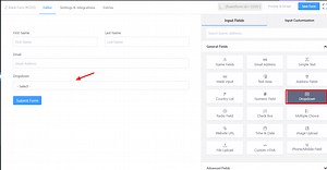 Dropdown Field in WP Fluent Form WordPress Plugin