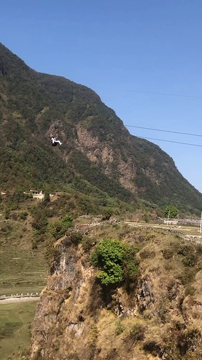 Here we go again on the #worldsteepestzipline #highgroundnepal #zipline #lifetimeexperience #ziplining #explore #visitnepal #pokhara #adventureinNepal #earthfocus #outdoors #adventure #adrenaline #findingadventure #nature | HighGround Nepal