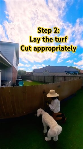 How I Installed Artificial Turf CHEAPLY 💸 #garden #puppy #grow #renovation #pets #animals #building