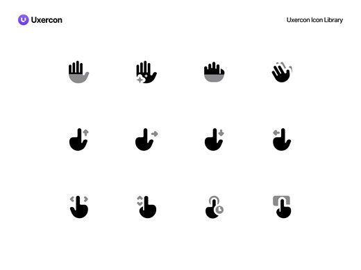 Hand & Gesture - Uxercon Icon Library