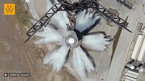3.3K views · 101 reactions | Super Heavy Booster 9 static fire successfully lit all 33 Raptor engines, with all but two running for the full duration. The test produced approx. 7.9 million lbf of thrust (~3,600 metric tons) Video Credit: SpaceX #spacex #space #technology #engineering #rocket #raptors #raptorengines | Wevolver.com | Facebook