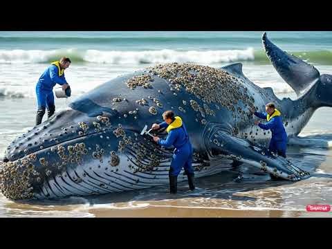 Rescue Team Cleaning Barnacle-Covered Whale Breaks Hearts Worldwide