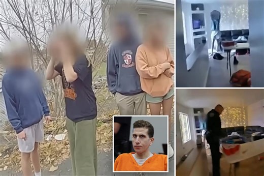 Chilling bodycam footage shows survivor describe screams heard the night Bryan Kohberger murdered four Idaho students