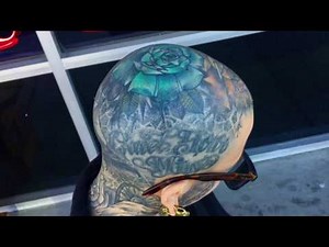 LIL GUZ FULL HEAD TATTOO - COMPLETED AND HEALED