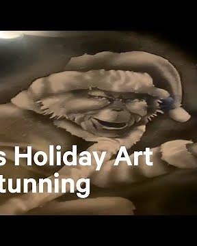 Man Creates Window Portraits With Spray-On Snow