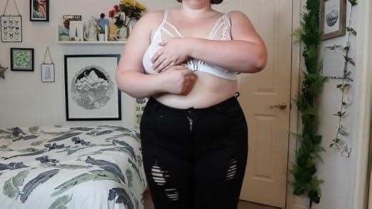 Plus Size Sexy Bralette Lingerie for Women Lace Strappy Bra