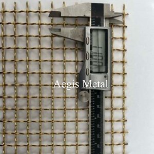 [Hot Item] Crimped Woven Brass Screen 11mm Hole Cu Zn Alloy 2X2 Mesh Brass Mesh Sheet