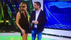 Argentinian TV presenter accidentally flashes