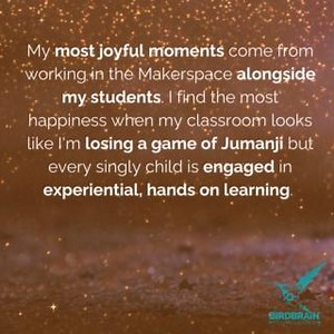 Raise your hand if you know EXACTLY what educator Aimee Davis is talking about when she mentions losing a game of Jumanji ✋✋ As long as students manage to avoid the stampede, they're sure to create something amazing 😉 Thanks for all of your incredible work, Aimee - we hope you get to enjoy your hot cocoa in peace! ☕🤖 | BirdBrain Technologies LLC.
