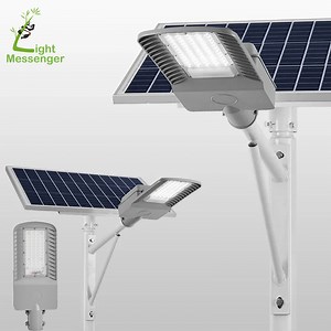 [Hot Item] Light Messenger High Efficiency Energy Saving Reflector Solar Lamp IP65 LED Waterproof Outdoor Street Solar Lights Lighting with Panel and Lithium Battery