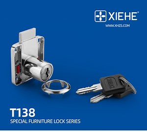 [Hot Item] T138 High Quality Integrated Zinc Alloy Drawer Lock for Cabinet Door and Furniture Desk Drawer Suitable for 20/32thickness Wooden Drawer and Door