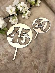 Buy Birthday Cake Topper With Inverse Number and Name, Cake Topper for Round Birthdays and Snap Numbers Online in India - Etsy