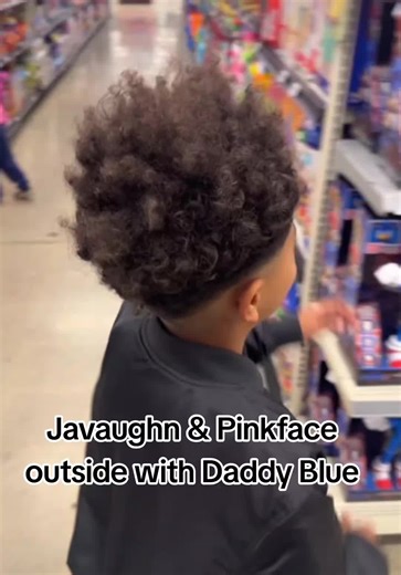 Blueface and Pinkface Enjoying Time with Daddy Blue