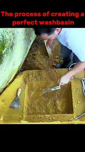 The process of creating a perfect washbasin from a large block of stone. #camping #survival #bushcraft #travel | Lumaro