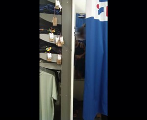 Public exhibition in a fitting room