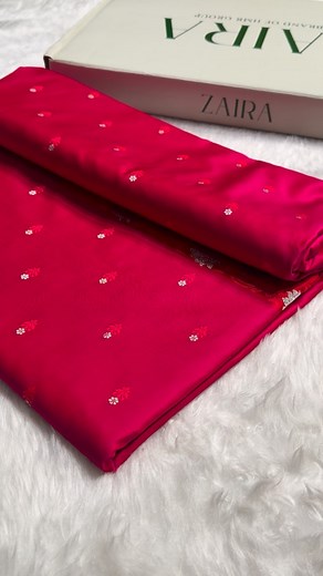 22K views · 3.2K reactions | ✨Banarasi Pink Satin Mashru silk saree✨...
