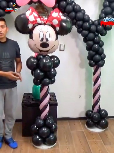 13K views · 164 reactions | COLUMNA MINNIE MOUSE muy fácil y rápida de hacer paso a paso fiestas infantiles decoraciones#minniemousedecor | Globos picolin | Facebook