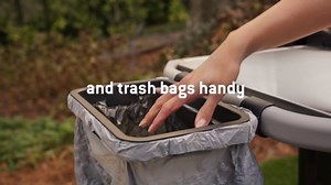 Weber Works Outdoor Storage Bin – Weather‑Resistant Grill Tool & Accessory Organizer with Hinged Lid - Side Tables & Carts